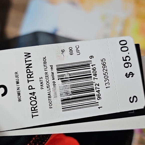 Adidas Aeroready Black and Red Pants Tiro Soccer Size Small - Picture 5 of 7